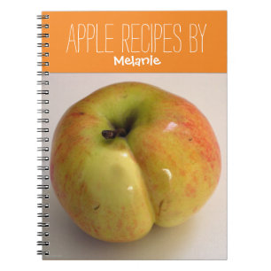 Apple Recipes Personlig matar in bärbar dator Anteckningsbok Med Spiral