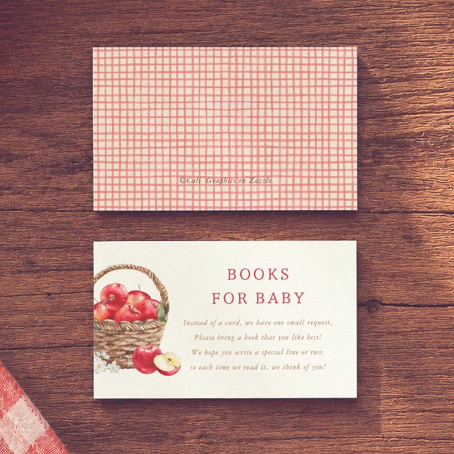 Apple Red Gingham Bebisdopp Bokkort För Bebis Tilläggskort (Skapare uppladdad)
