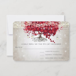 Apple Red Heart Löv Bröllop OSA Kort