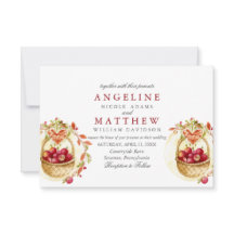 Apple Red Heart Löv Träd Forest Bröllop