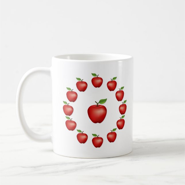 Äpple, röd Delicious Kaffemugg (Vänster)