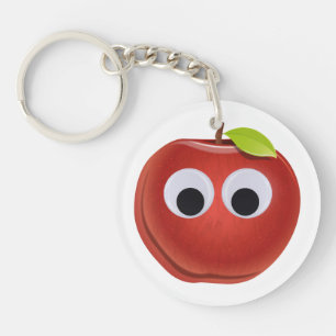 Äpple, röd frukt med googly ögon - Personlig