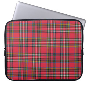 Apple Röd Plaid Laptop Fodral