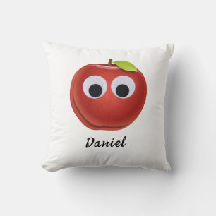 Äpple, rött frukter med googly ögon - Personliggjo Kudde