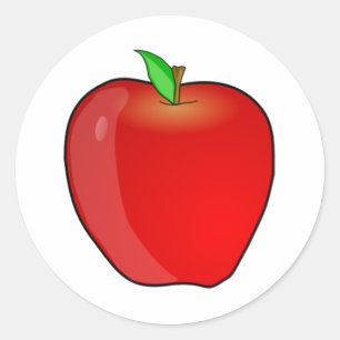 Äpple Runt Klistermärke