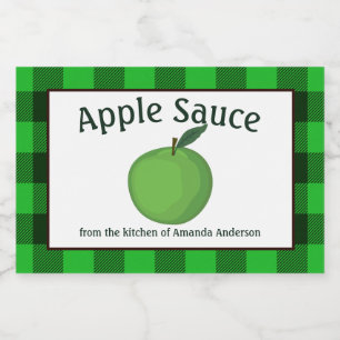 Apple Sauce Canning Preserve Pput GH Food Label Mat Etiketter