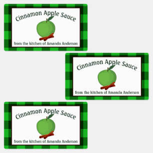 Apple Sauce Cinnamon Preserve G Pput Food Label Klistermärke