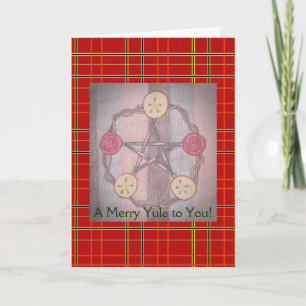Apple Segce Pentacle Yule Red Play Helgkort