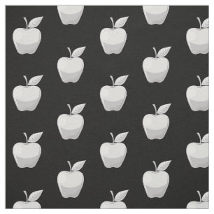 Apple Silver Mönster Tyg