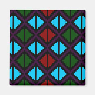 "Apple skiva" magnet - lila/aqua