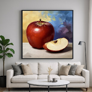 Apple Slice - Painterly Stil still Life Art Poster