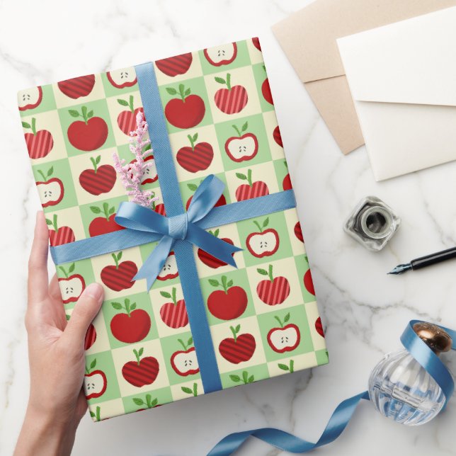 Äpple Sött Landsbygd Chic Barnkal Födelsedag Presentpapper (Gifting)