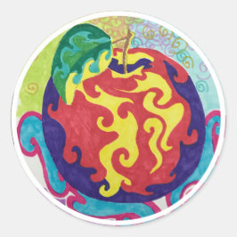 Apple Stickers 3 Runt Klistermärke