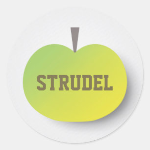Apple Strudel Runt Klistermärke
