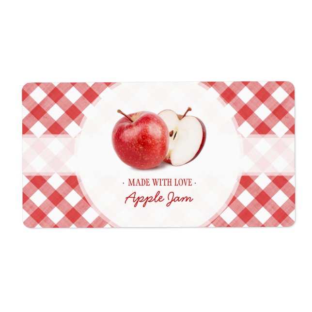 Apple Sylt Jelly- eller Applesauce-etiketter Fraktsedel (Framsidan)