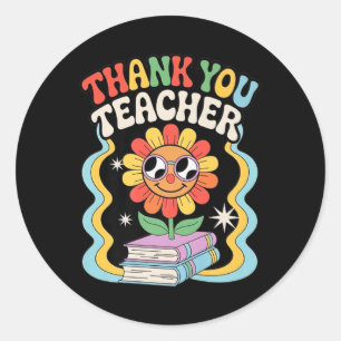 Apple Tack Teacher Lacher Motivational Appr Runt Klistermärke