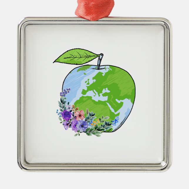 Apple Teacher Julgransprydnad Metall (Framsidan)