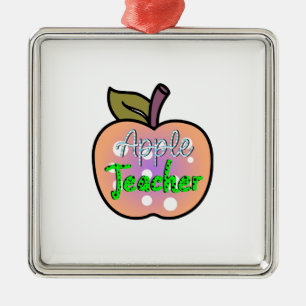 Apple Teacher Julgransprydnad Metall