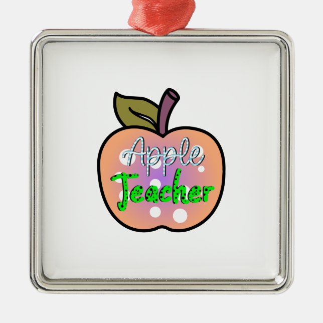 Apple Teacher Julgransprydnad Metall (Framsidan)