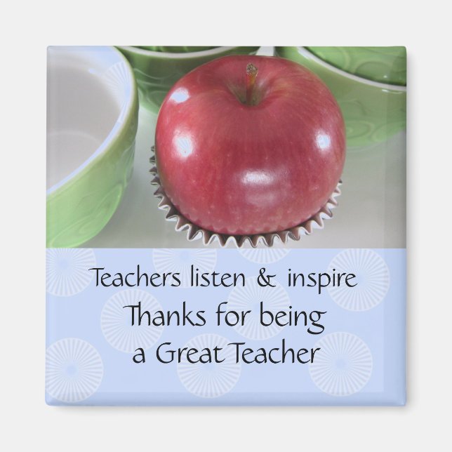 Apple Teacher Saying Magnet (Framsidan)
