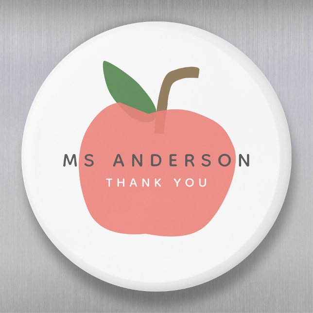 Apple Teacher Tack Modern Scandi Cute Magnet (Skapare uppladdad)