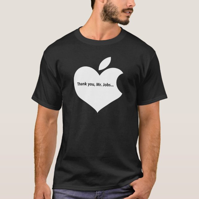 APPLE THANK YOU MR JOBS text onblack Tröja (Framsida)
