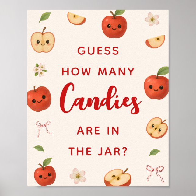 Apple Thenzed Baby Shower anger hur många kaniner Poster (Framsidan)