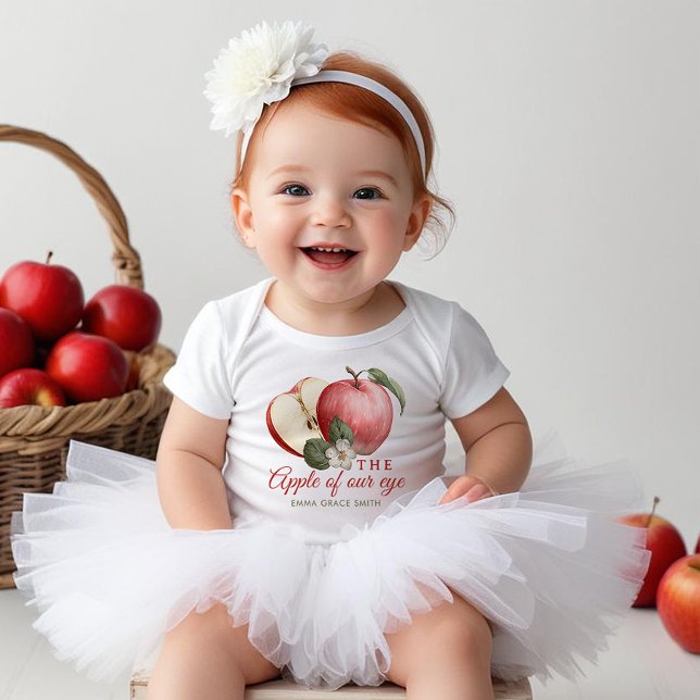 Äpple till Bodykosten Öga Baby T Shirt (Apple of our eye baby bodysuit  )