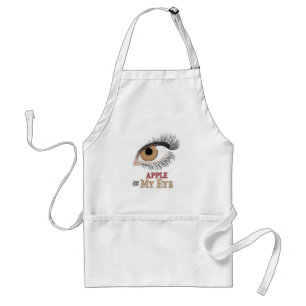 Äpple till min Öga Eyelash Art Apron Förkläde