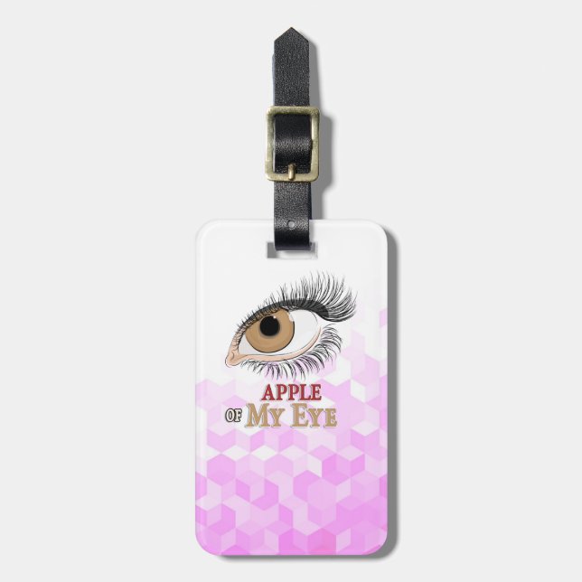 Äpple till min Öga Eyelash Art Bagagebricka (Vertikal Framsida)