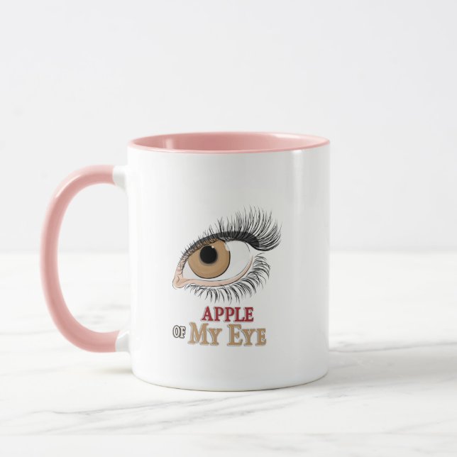 Äpple till min Öga Eyelash Art Mugg (Vänster)