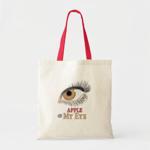 Äpple till min Öga Eyelash Art Tygkasse