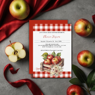 Äpple till min öga Red Orchard Baby Shower Inbjudningar