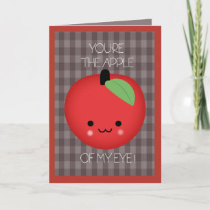 Äpple till mina Valentineser av frukt i Öga Helgkort