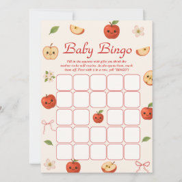 Äpple till mitt Öga-babyskor - Bingo-spelkort Inbjudningar