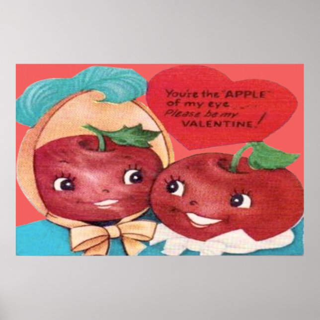 Äpple till mitt Öga-hjärta Valentine Poster (Framsidan)