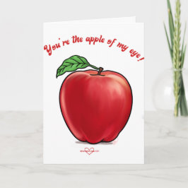 Äpple till mitt Öga-hjärtans dagskort Kort