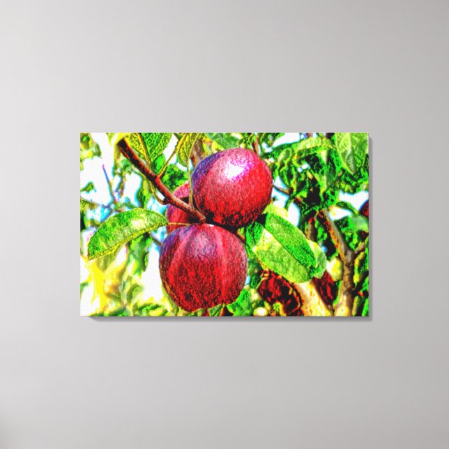 Äpple till mitt Öga Teckning-verk på Canvas (Framsida)