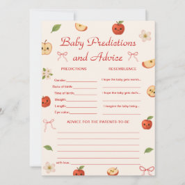 Äpple till My Öga Baby Shower Predictions and Advi Inbjudningar