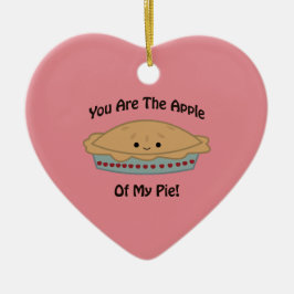 Äpple till paj julgransprydnad keramik