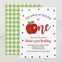 Äpple till vår inbjudan till första födelsedag i Ö