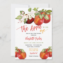 Äpple till vår Öga babyskor Inbjudningar