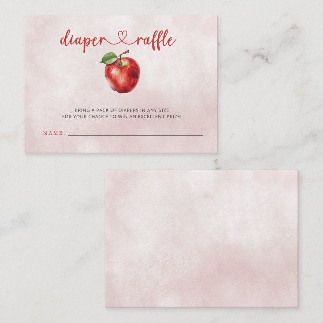 Äpple till vår Öga-babystövel Tilläggskort (Fram/baksida)