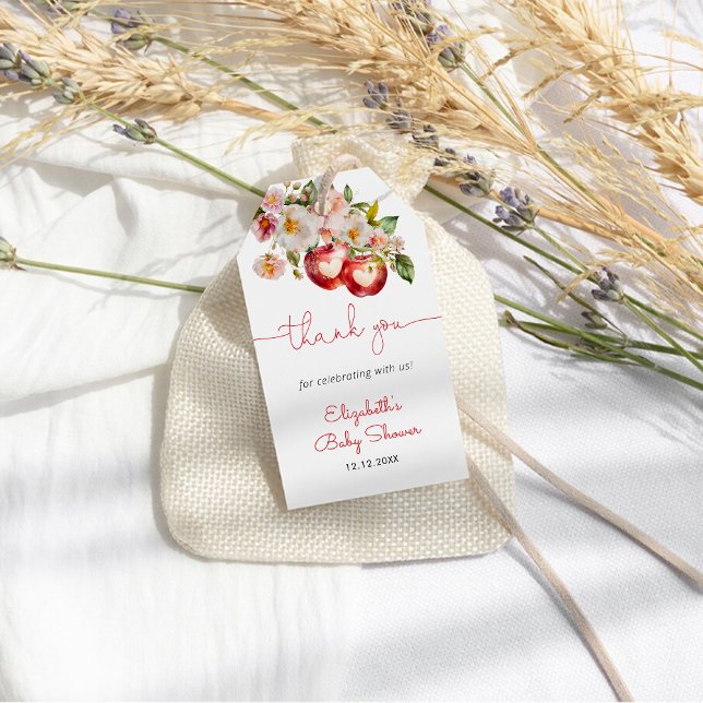 Äpple till vår Tack för babyhanddukar i Öga Presentetikett (Skapare uppladdad)
