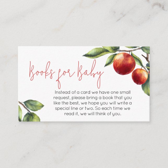 Äpple till våra ögonbabyskor för barn tilläggskort (Framsida)