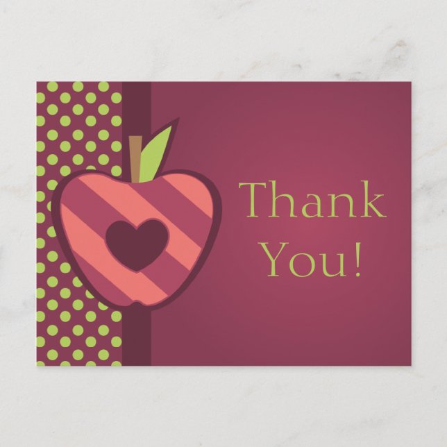 Äpple till vårt vykort för Tack i Öga Födelsedagsf (Framsida)