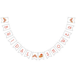 Äpple-tiskt för evigt! Bröllopsduschdekor Vimplar