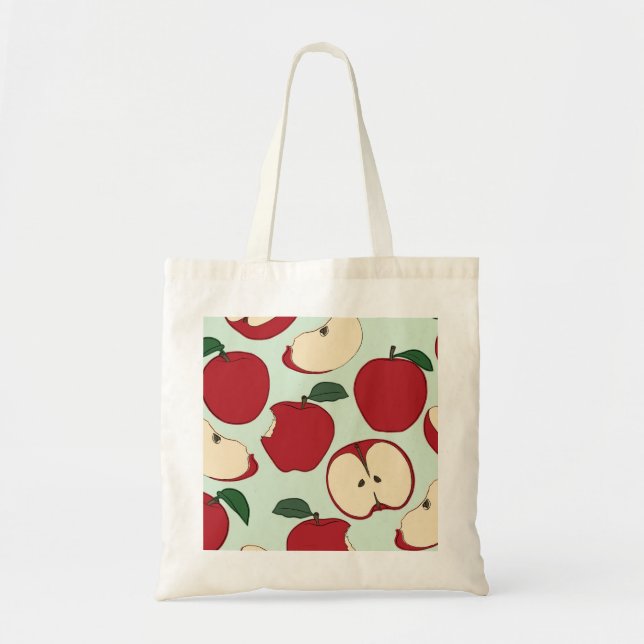 Apple Tote Bag Tygkasse (Framsidan)