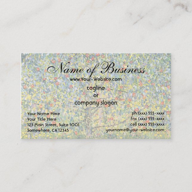 Apple Träd (1912) av Gustav Klimt Visitkort (Framsida)