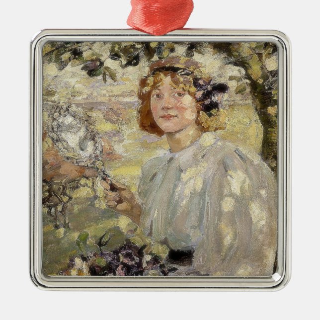 Apple Träd (av Bessie MacNicol) Julgransprydnad Metall (Framsidan)